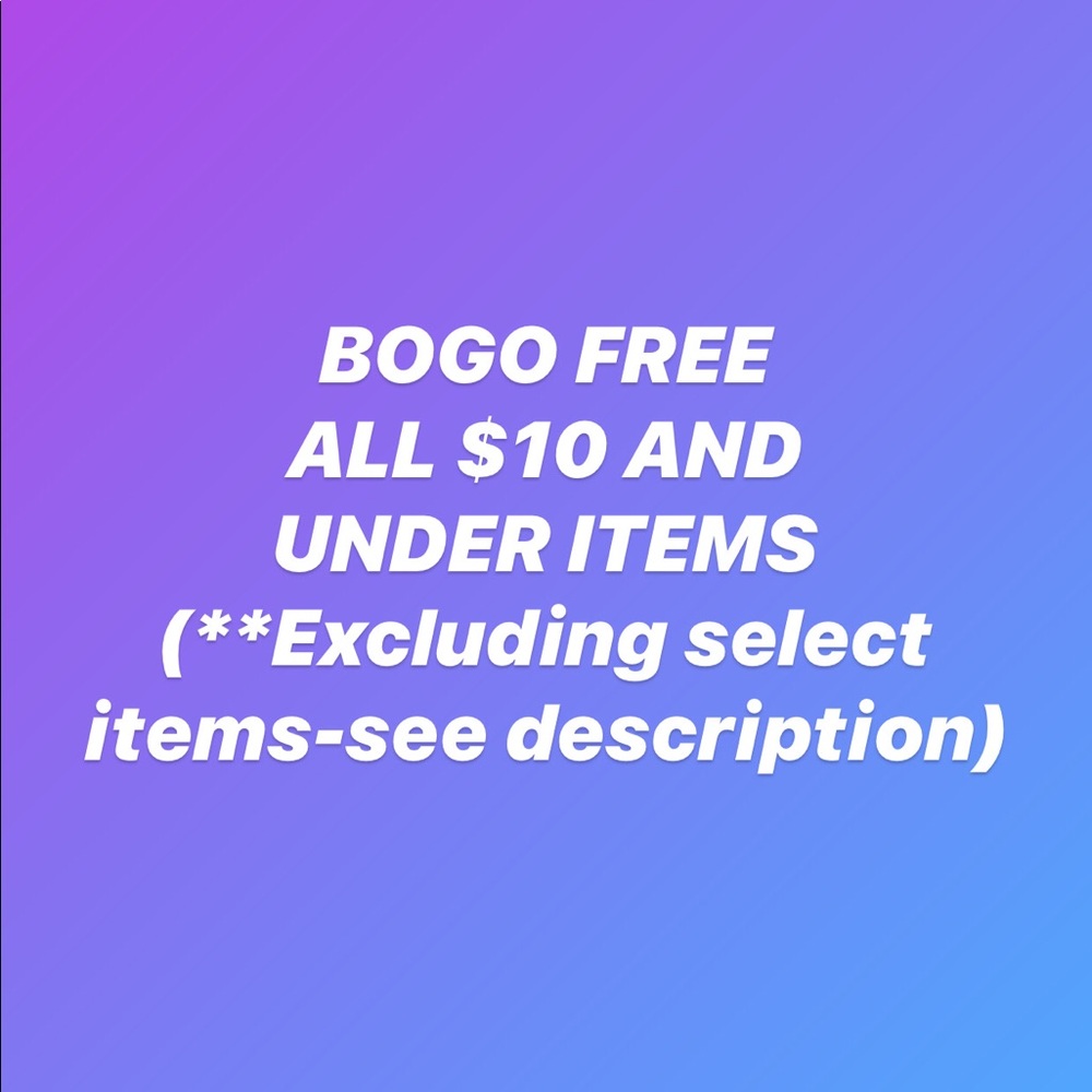 BOGO FREE SALE